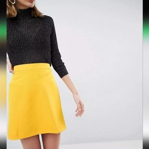 Tailored pop yellow mini skirt by ASOS DESIGN